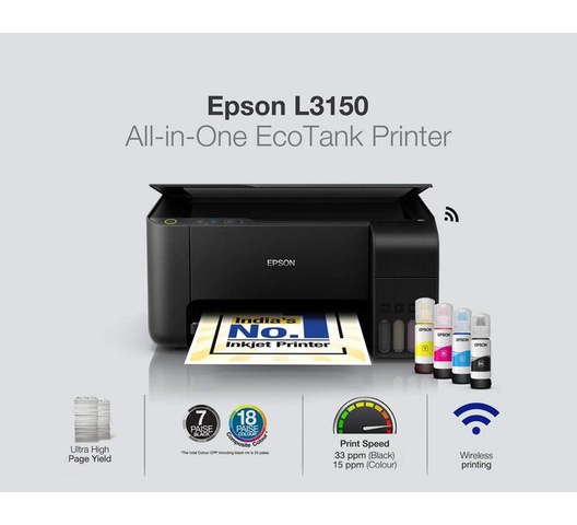 Epson EcoTank L3150 WiFi All in One Ink Tank Printer - Image 2